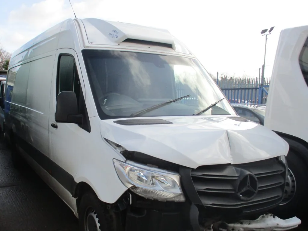 Mercedes commercial van undergoing body repair at W.S. Coachworks
