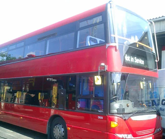 Sullivan bus repaired and refinished by W.S. Coachworks